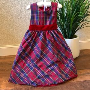 Gymboree Special Occasion/Holiday plain tartan dress 6T
